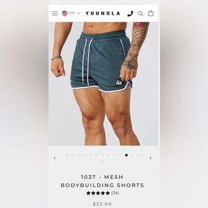 Young La 1037 Mesh Bodybuilding Shorts